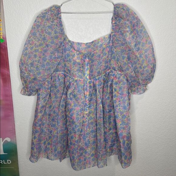 NWT Selkie The Puff Mini Dress Bon Bon 4X - Picture 6 of 14